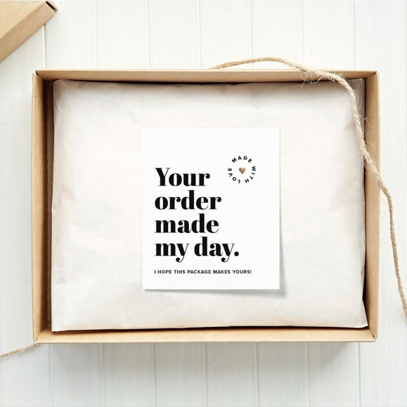Other - "Your Order Made My Day, I HOPE THIS PACKAGE MAKE YOURS!" CARDS- 100 CAR…